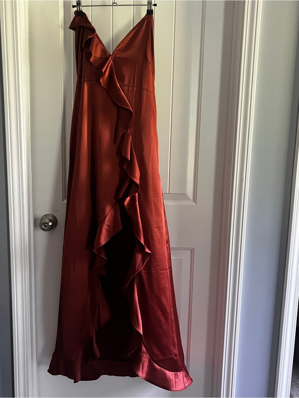 Lilly Green Satin Rust Slip Top